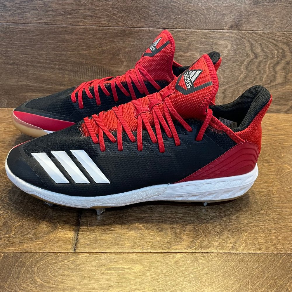 NEW Adidas Boost Icon 4 Metal Baseball Cleats/Shoes CG5153 Red/Black Men's Sz 14